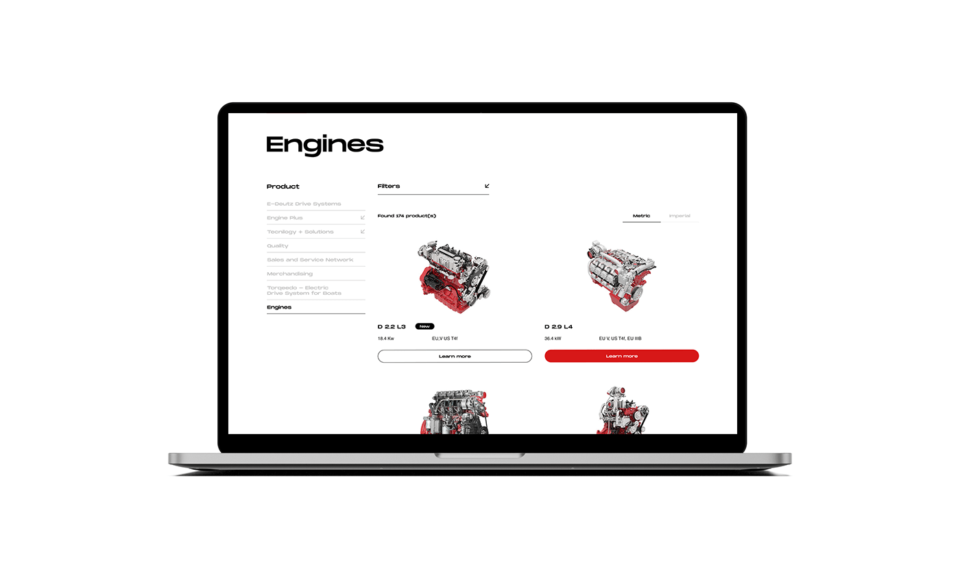 corporate website engines motors UI/UX Web Design  Website