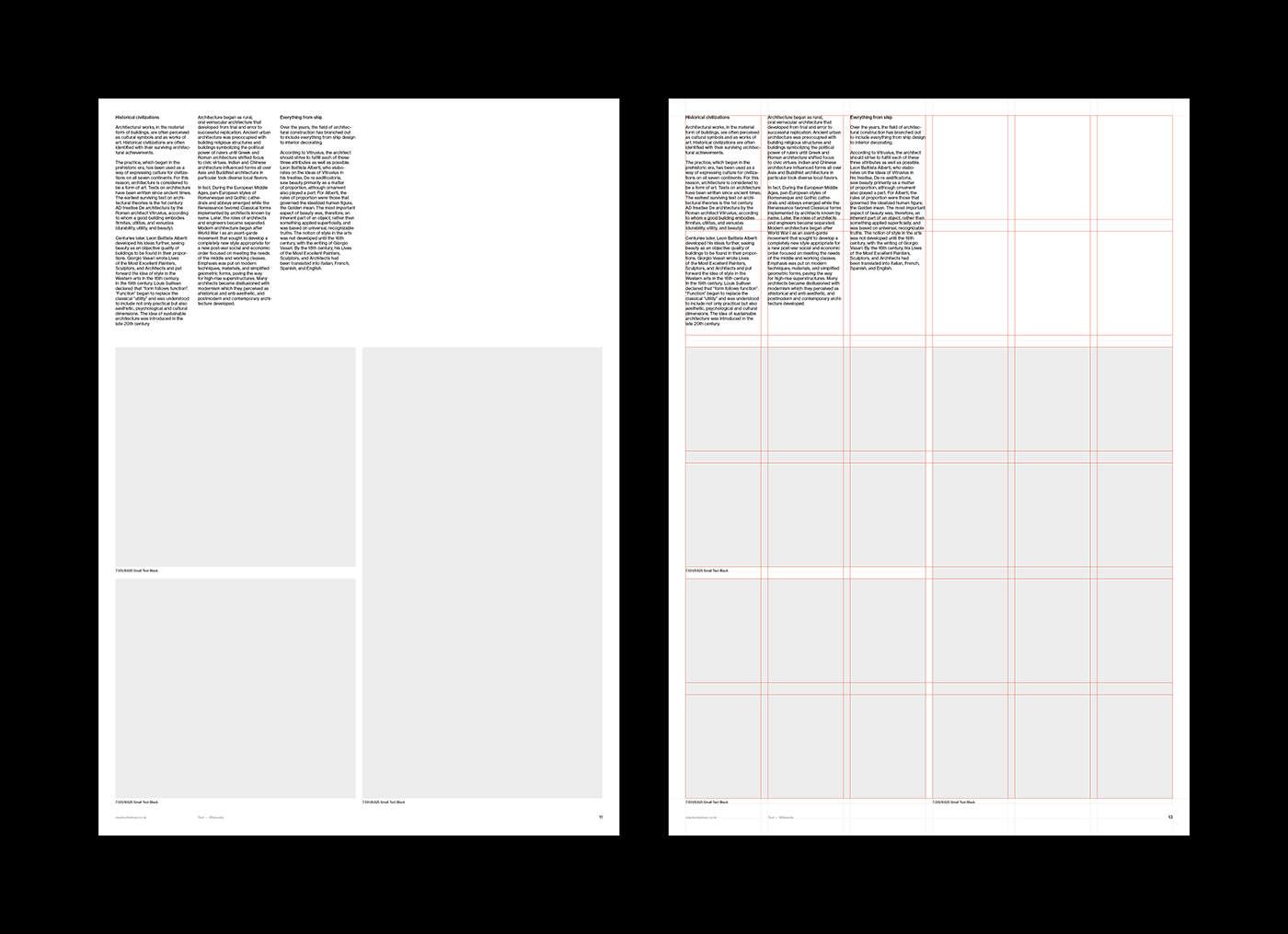 A2 Presentation Grid System for Adobe InDesign | Portrait