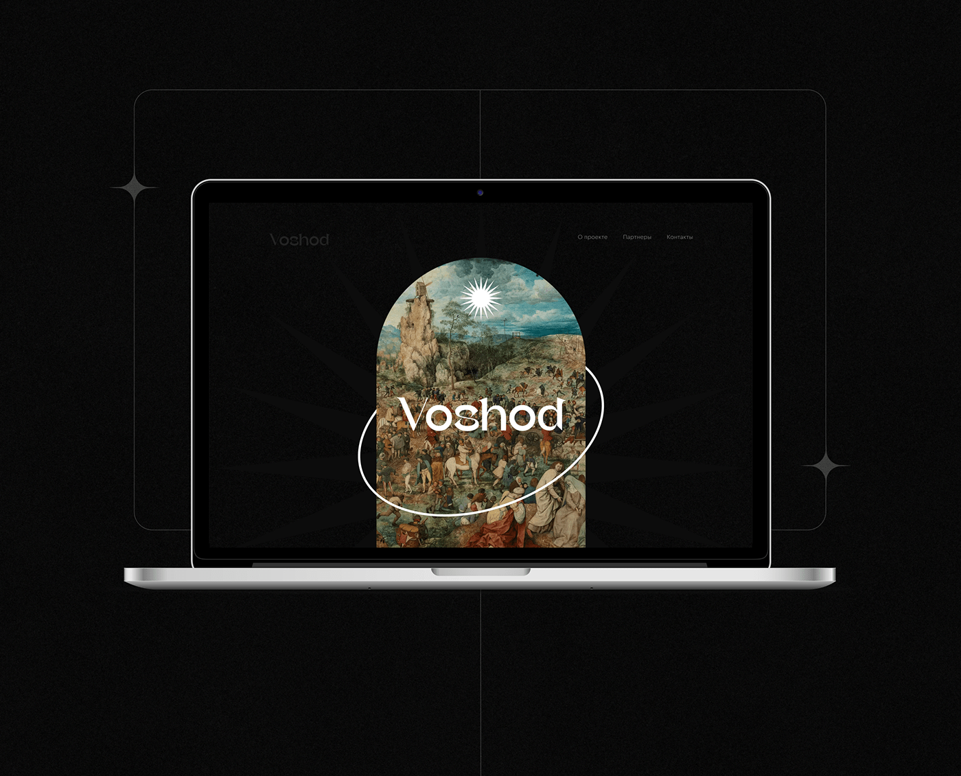 art landing page UI/UX Web Design  веб-дизайн выставка искусство лендинг сайт Voshod