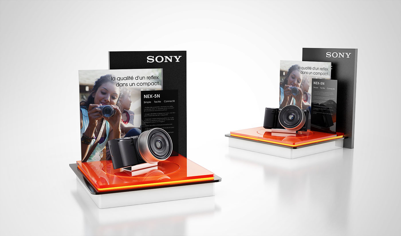 Display Point of Purchase Retail PLV pop posm Sony