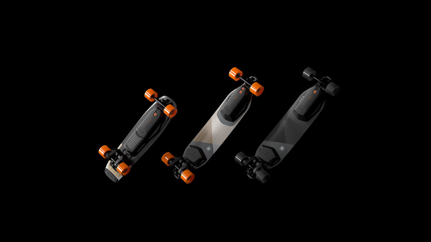 3D c4d eco electric LONGBOARD motion design skateboard transportation particle simulation xparticles