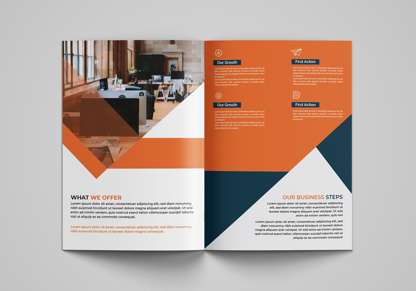 brochure 8 Page corporate bifold business Brochure Template PAGES ANNUAL profile annual report company profile 8 page brochure