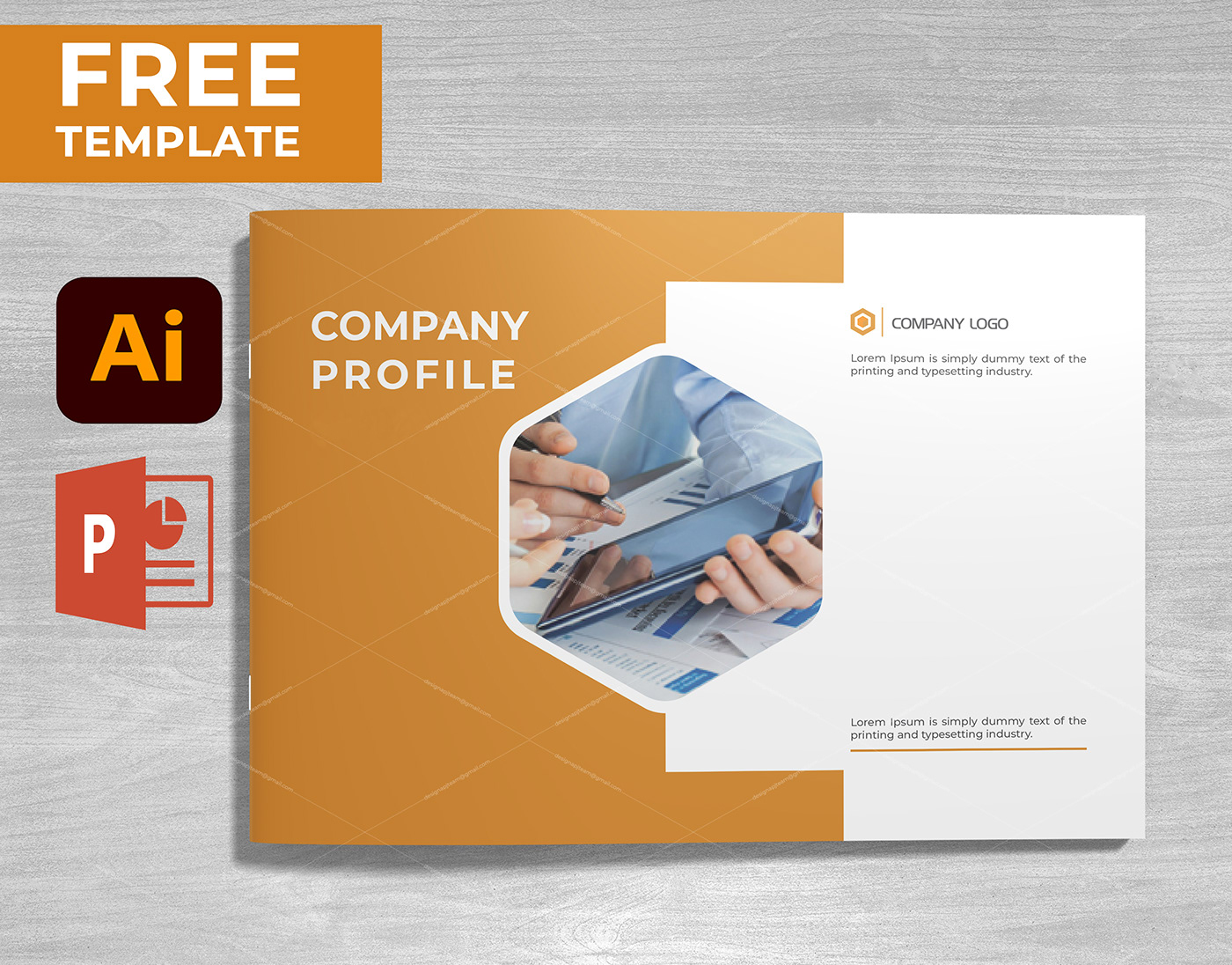 Company Profile Brochure FREE Template Download on Behance In Illustrator Brochure Templates Free Download
