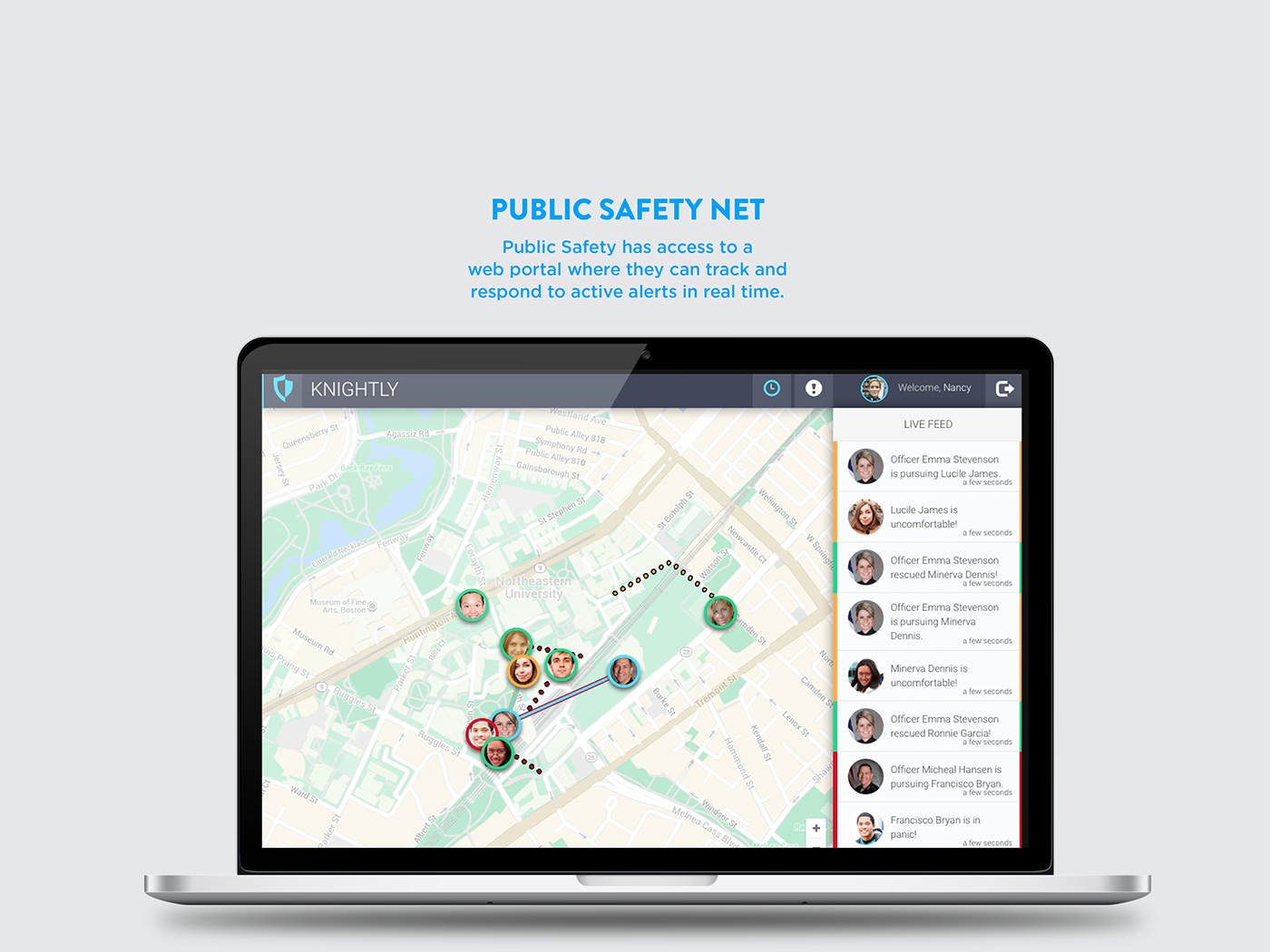 safety app UI ux Personal Safety student Students college police public safety apple watch iphone ios