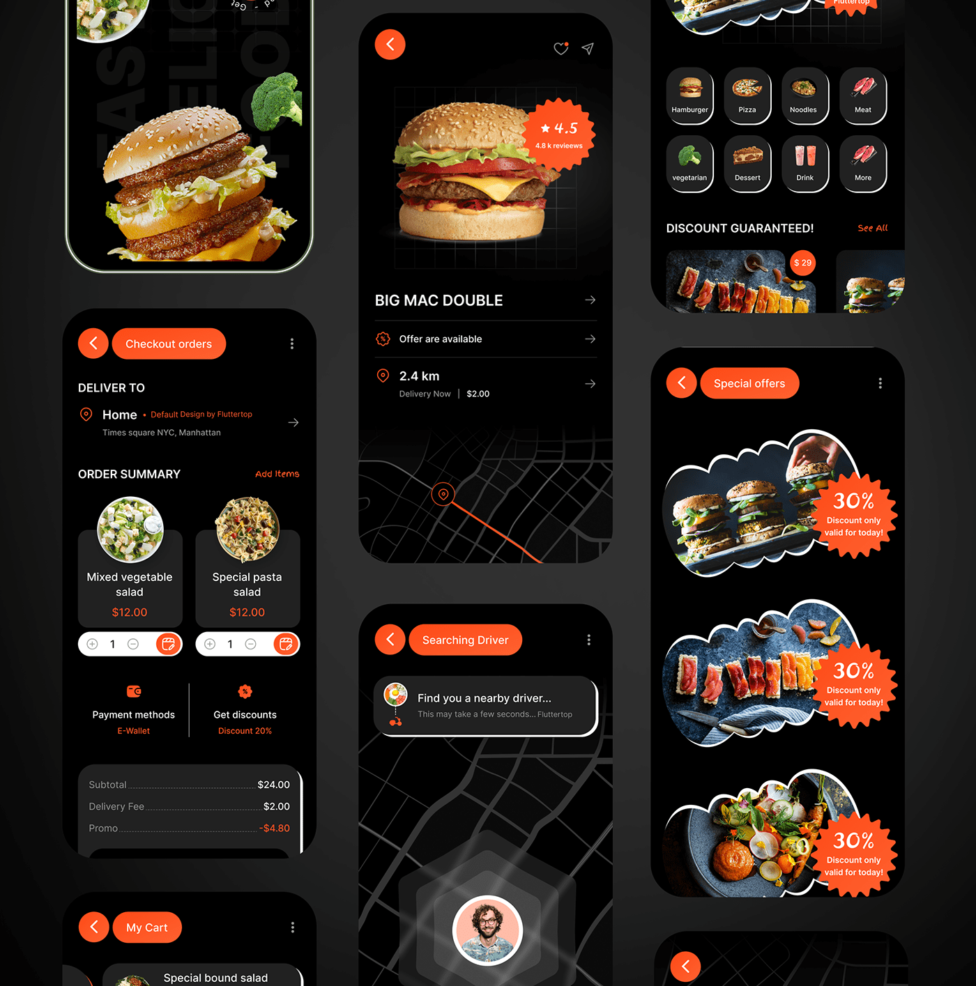 Food delivery app UI design, Best food delivery app UX practices, Food delivery app design inspirati
