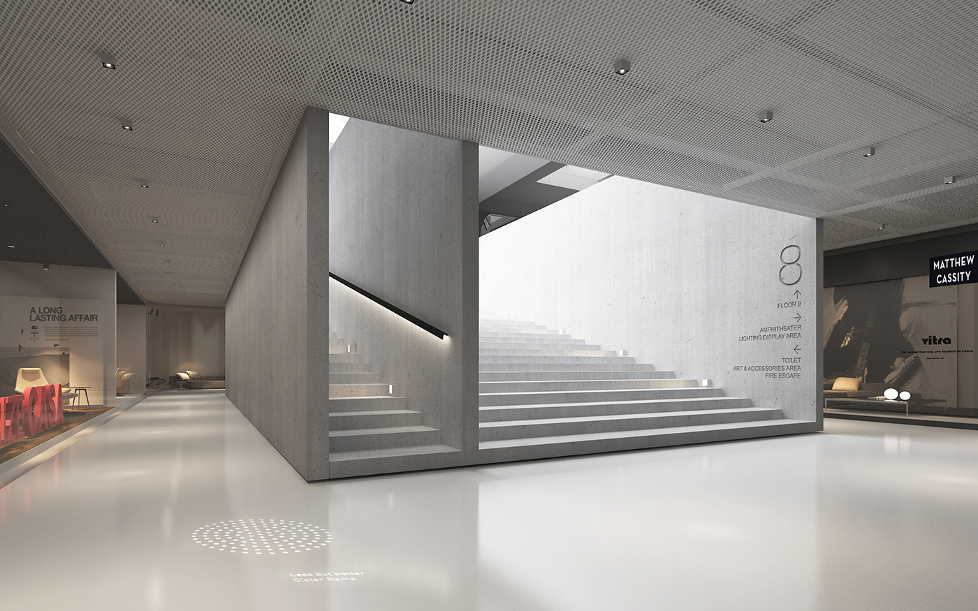 amphitheatre Shenzhen interior design  深圳 室内设计 Retail sinage concrete