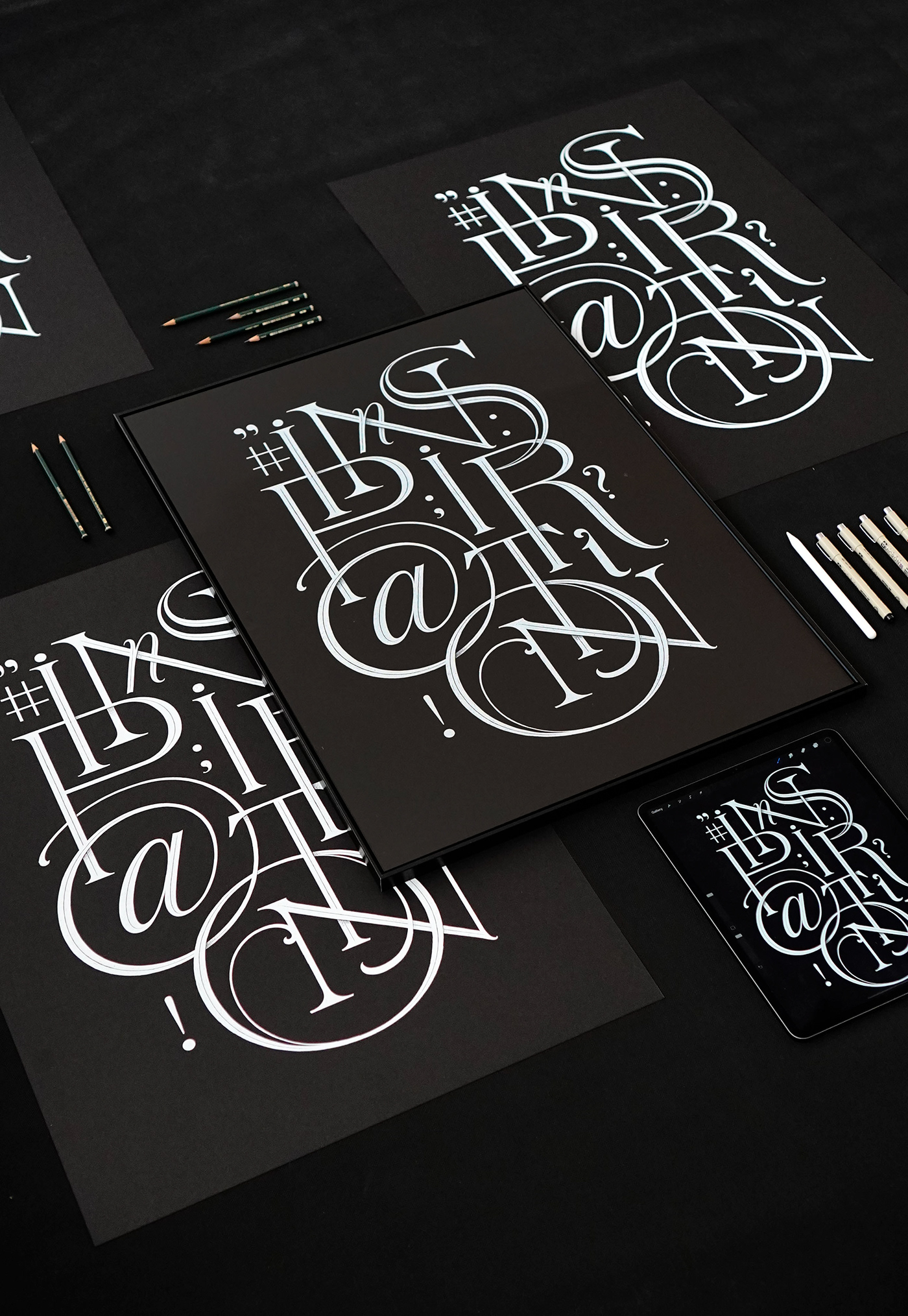 hand letterigng lettering poster print silkscreen typography  