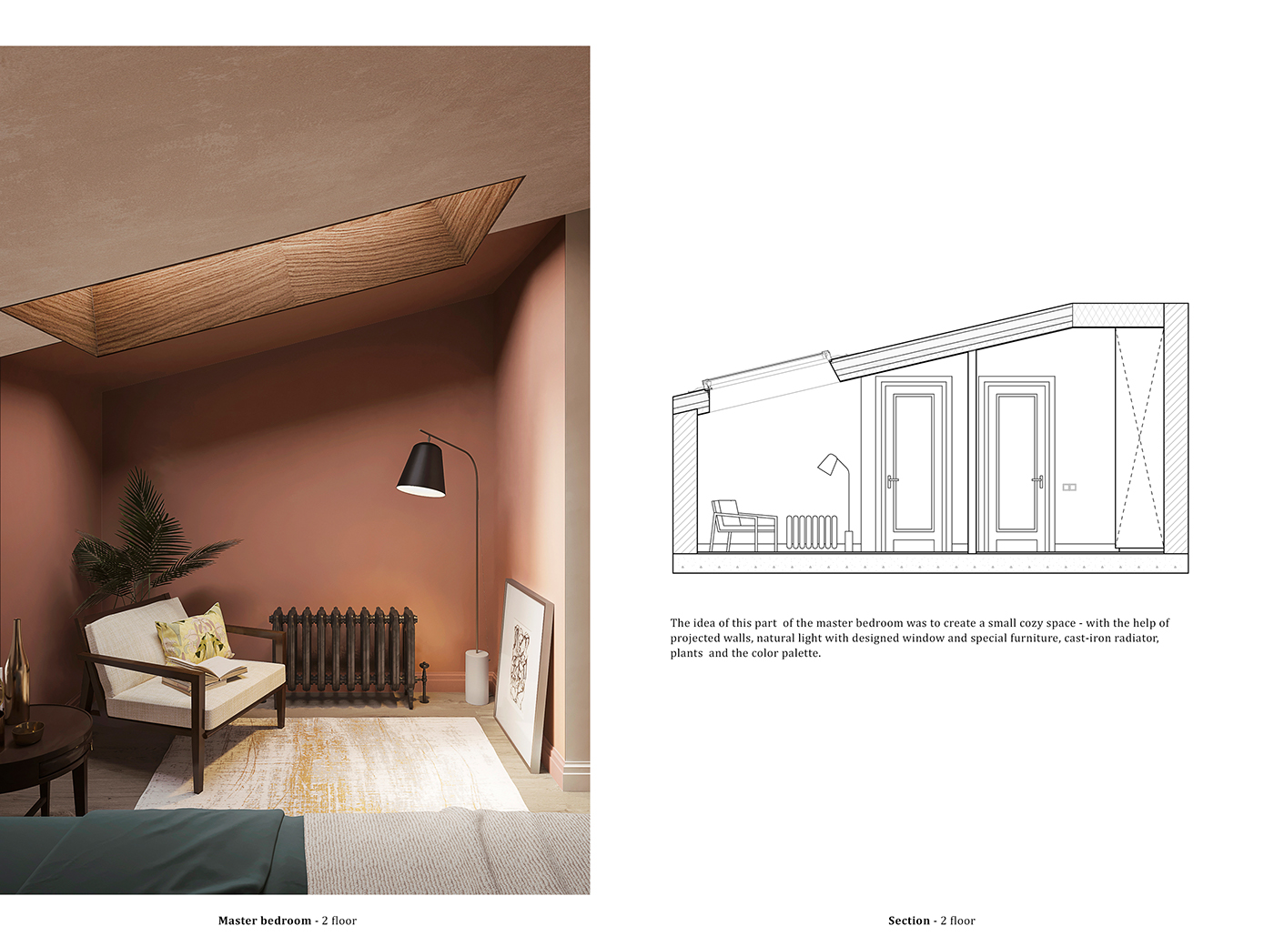 MID-CENTURY Interior hygge modern interior architecture Render corona corona renderer visualization interior design 
