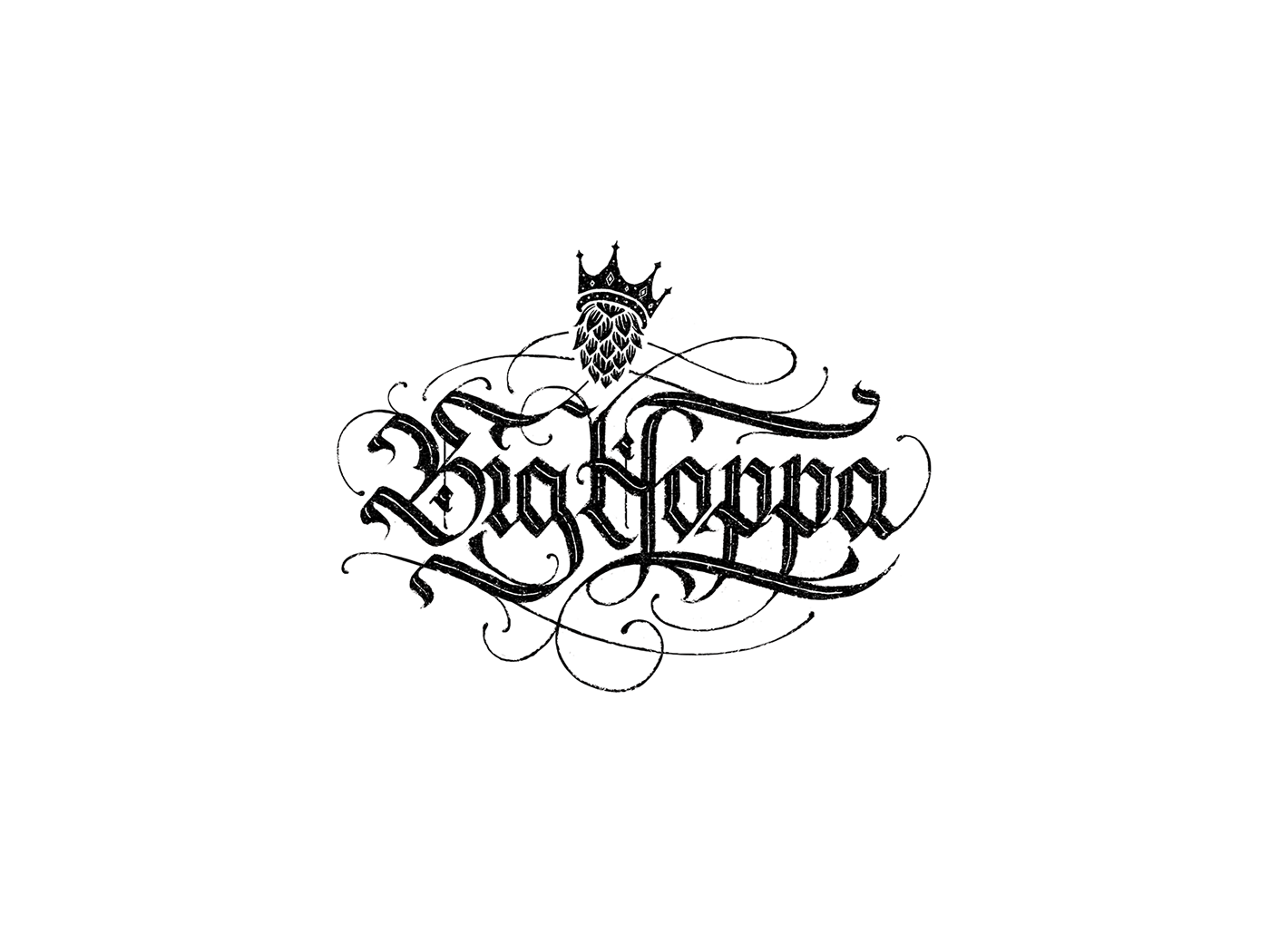 brewing company edgy script band merchandise brush script Calligraphy   Blackletter lettering 60s lettering 70s lettering