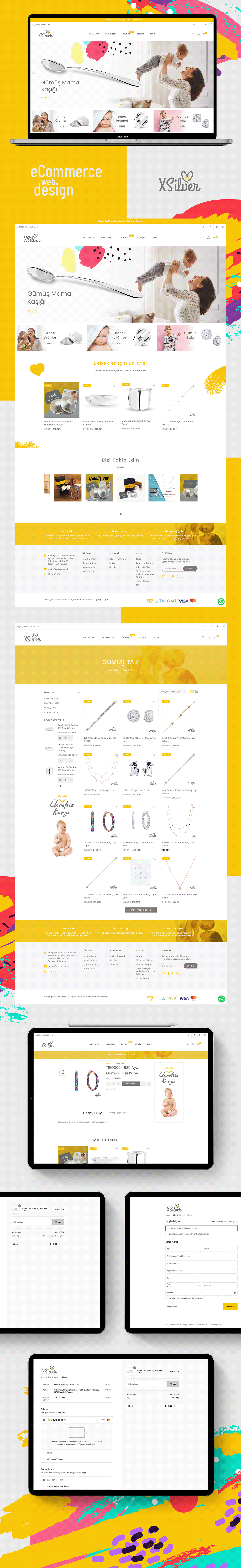 xsilver Ecommerce baby mall silver Web Design  UI ux erdemozkan rightpage