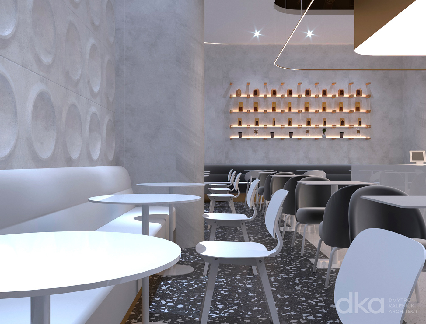 Coffee double dubai Project shop architecture interior design  modern visualization archviz