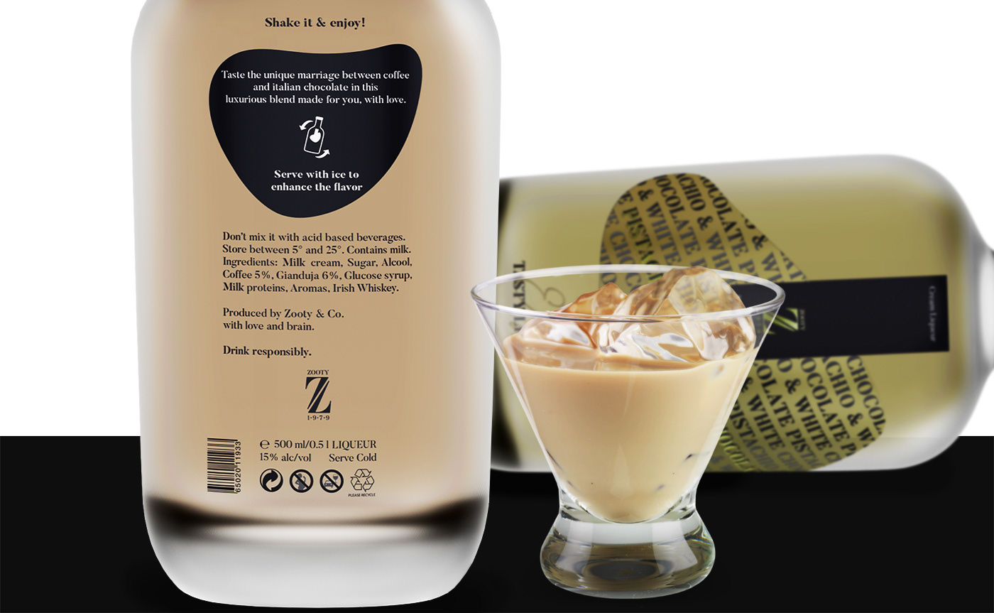 animation  bottle branding  dessert drink inspire Label Liqueur luxury Packaging