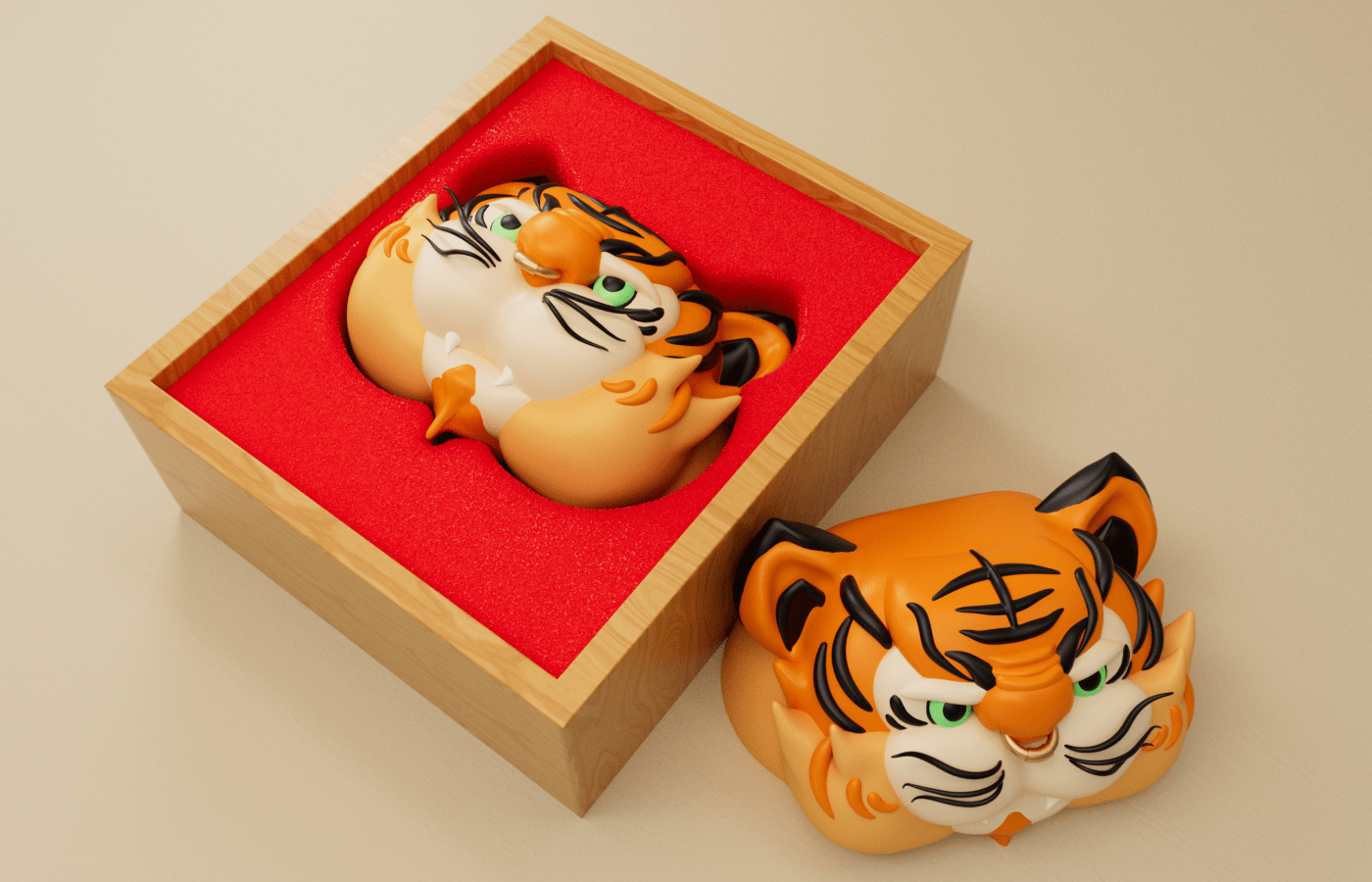 3D china Lunar New Year newyear tiger vietnam