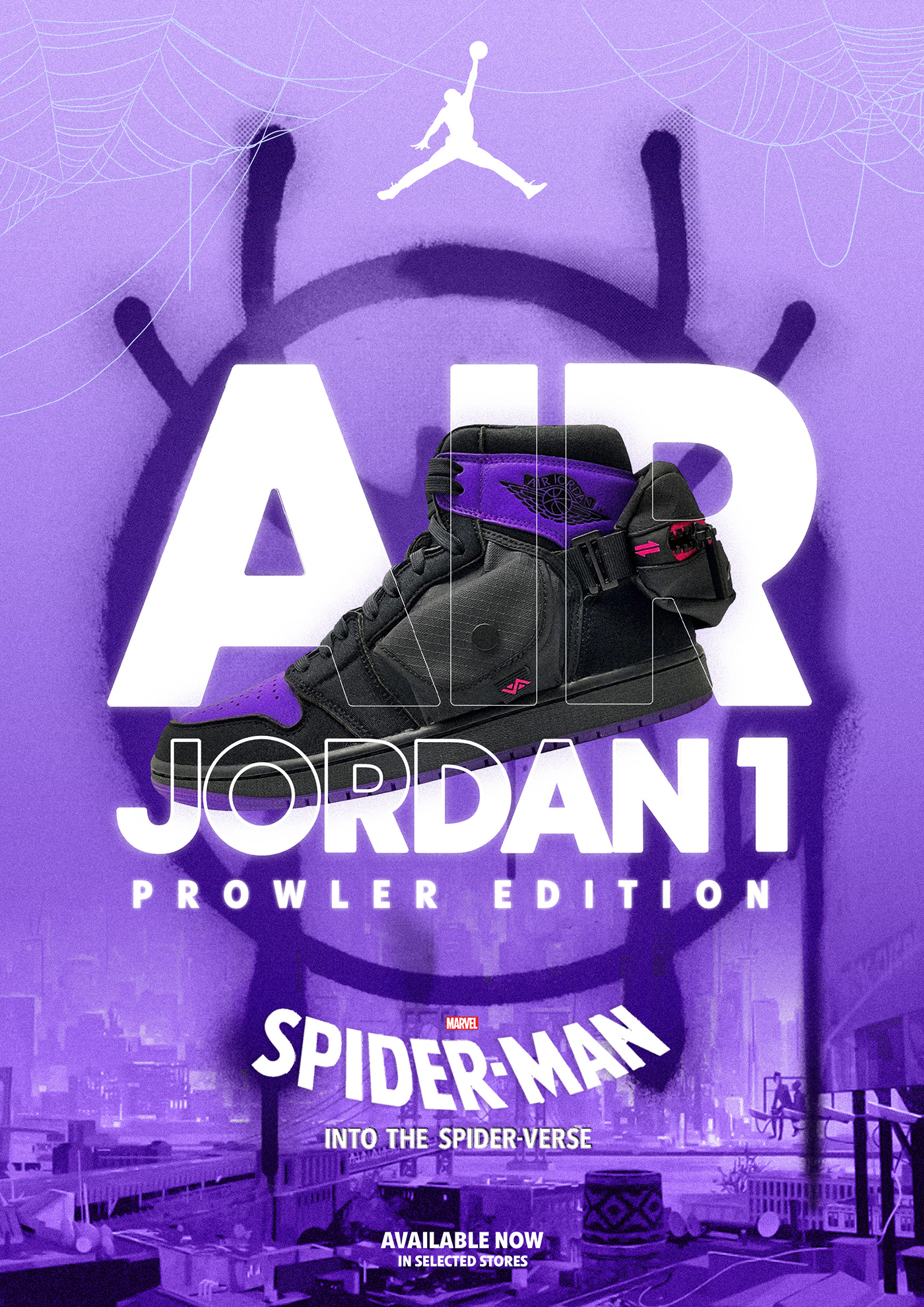 air jordan Air Jordan 1 spiderverse marvel spiderman shoes poster banner
