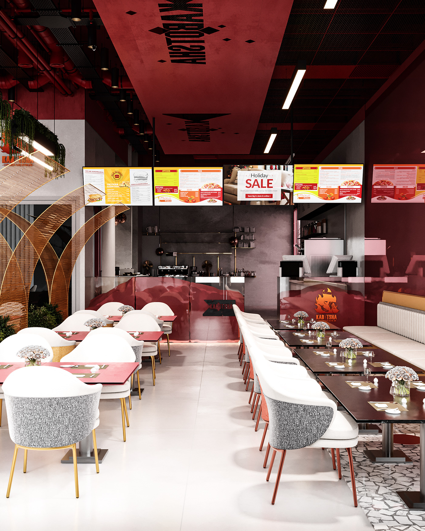 burger restaurant Fast food chef chicken Food  meat beef interior design  exterior