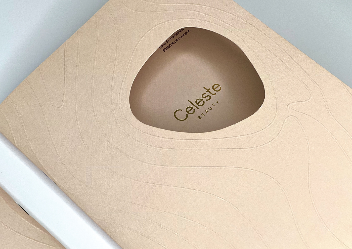 Planner book editorial layout design for Celeste Beauty Wellness brand identity art direction 