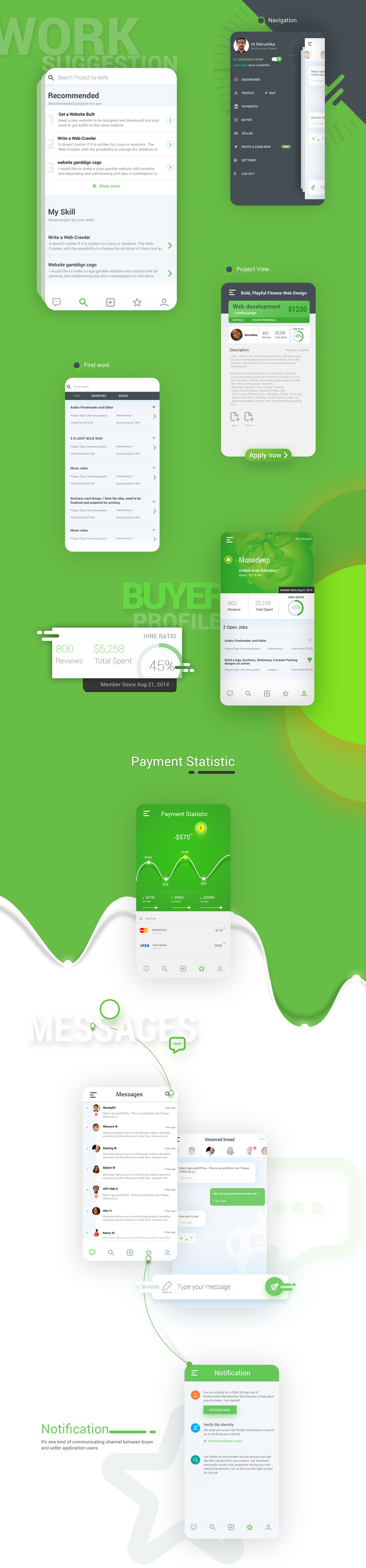 app UI ux ios Freelance design clean psd Icon green