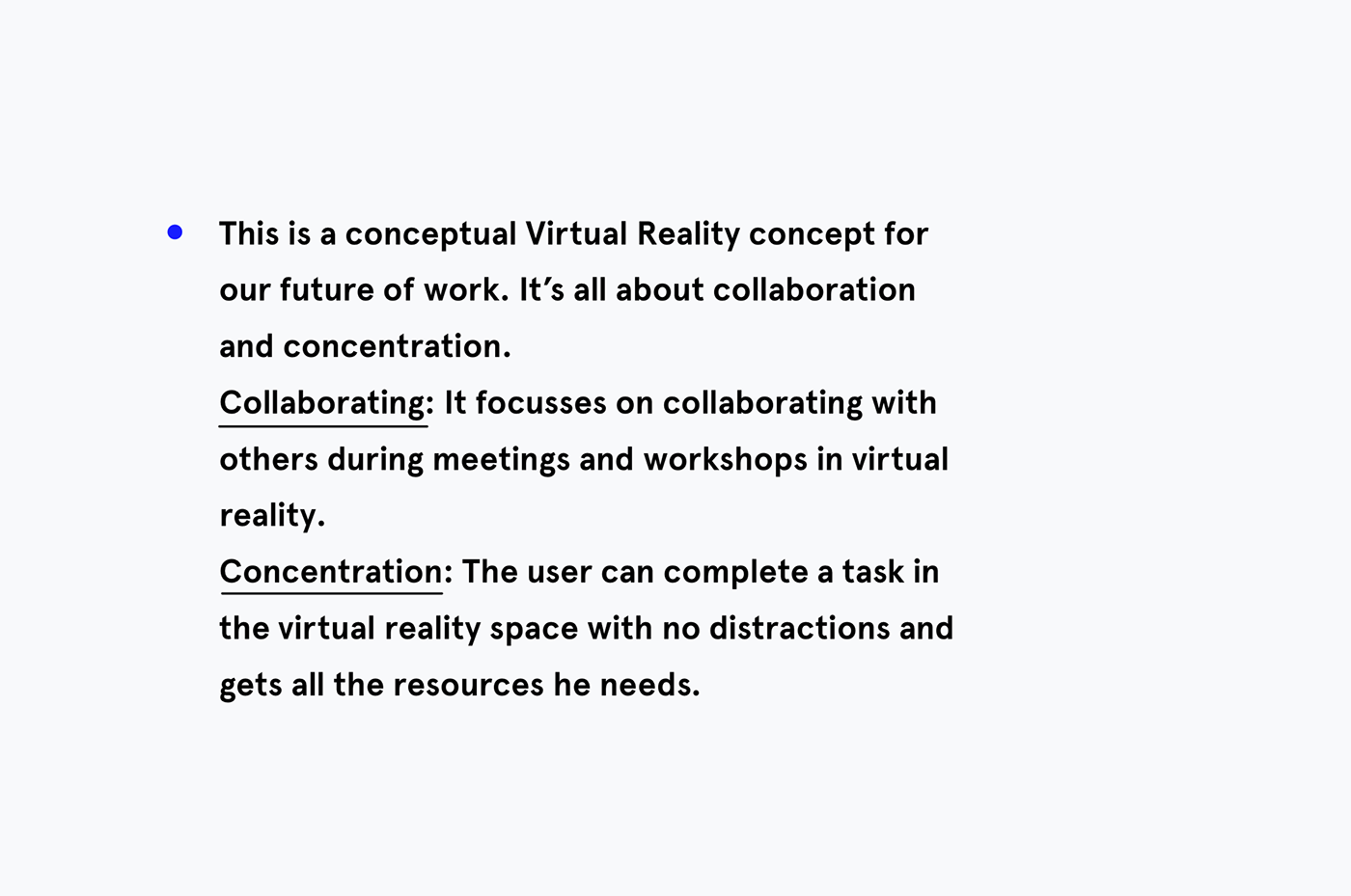 dashboard Project Management user experience Virtual reality Work 