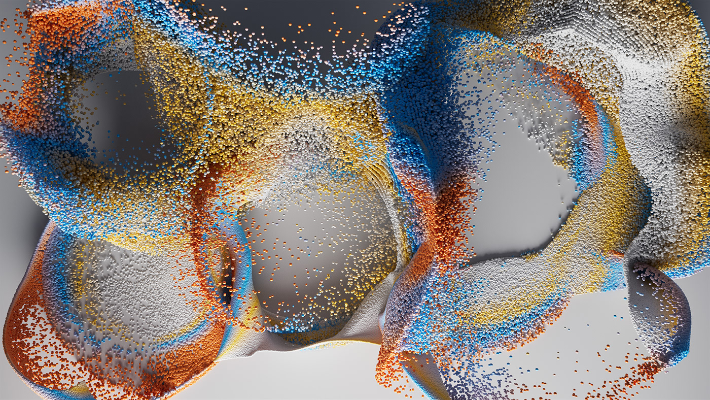 abstract artwork art particles 3D motion graphics  details c4dart