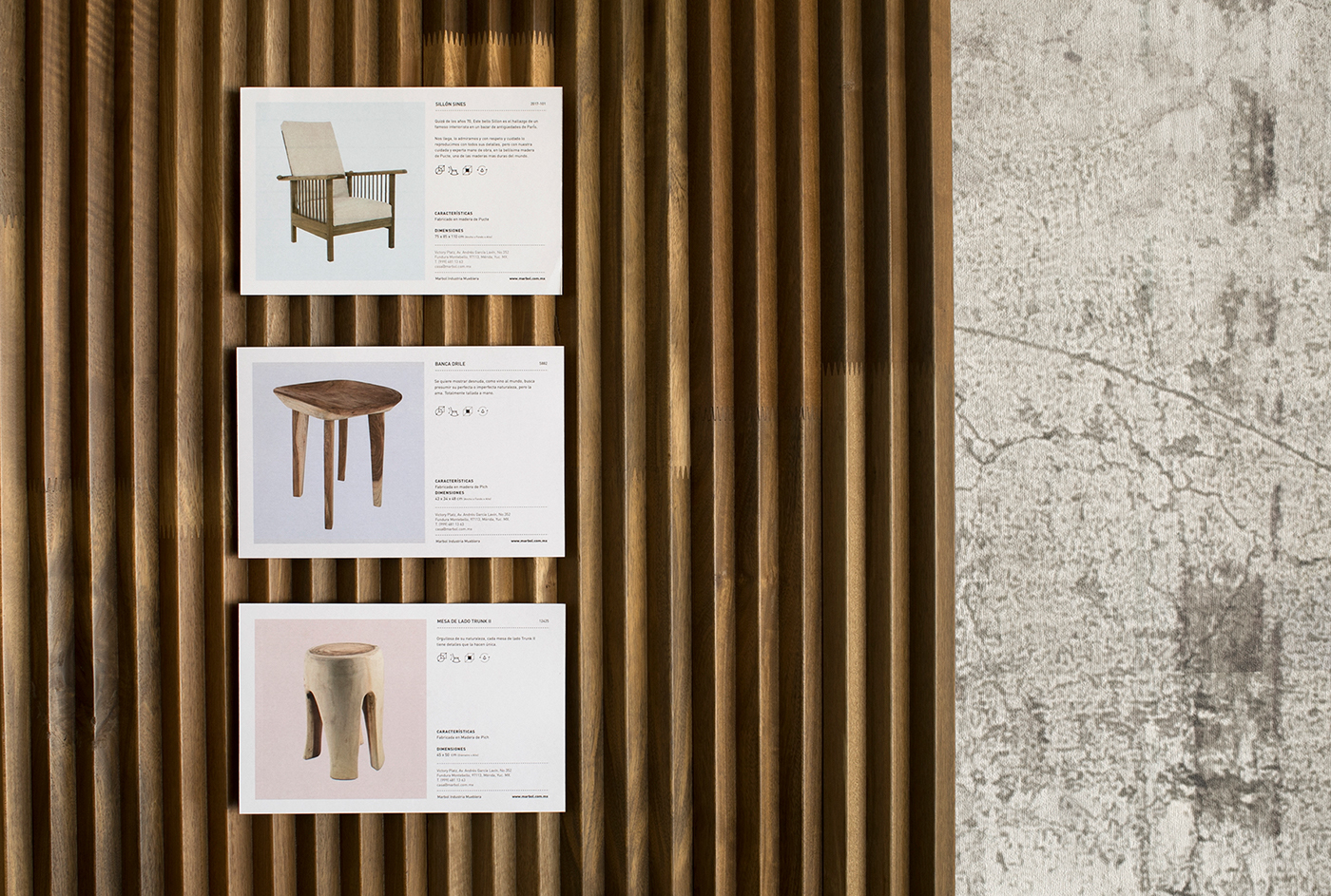 brand logo furniture Retail identity bienal mexico wood design store
