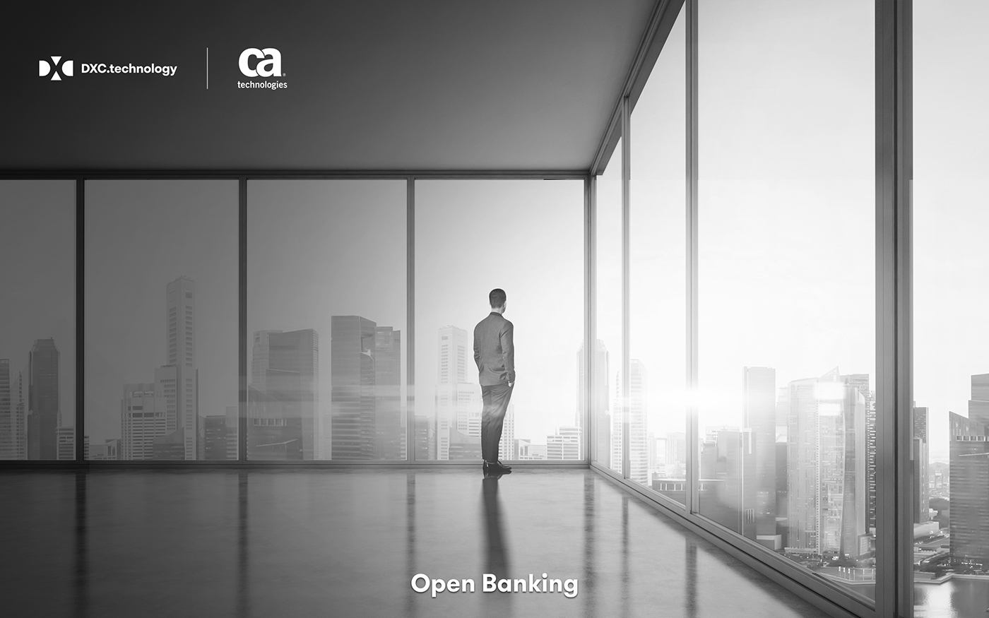 dxc  CA Technology open banking Event tools rollup poster Web branding 