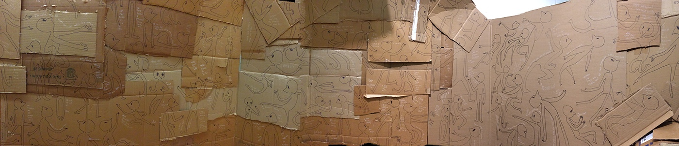 scultpure cardboard altered surfaces