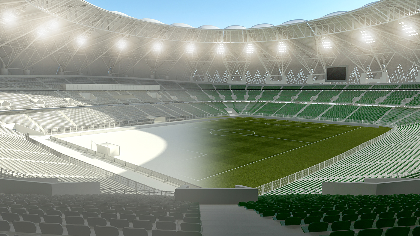 stadium football 3D sports Digital Art 