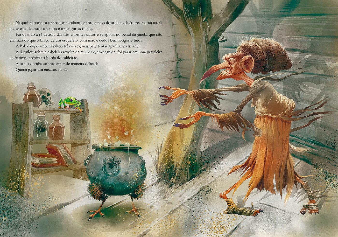 Baba Yaga Character design  Digital Art  digital illustration ILLUSTRATION  Ilustração ilustracion witch