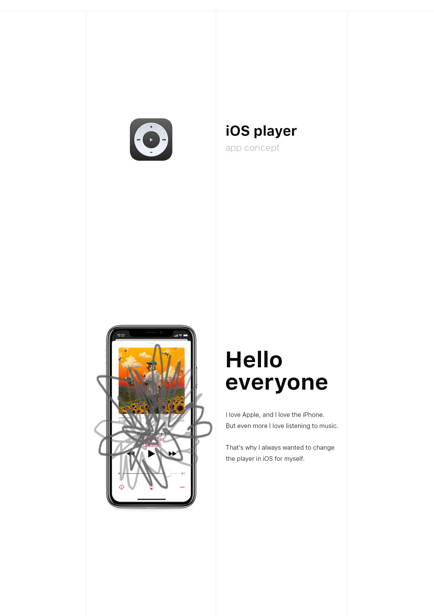 ios mobile player apple app sketch UI ux ipod Vlasuhiro