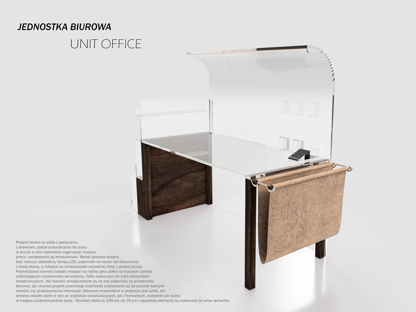 biurko meble biurowe Modele 3D projekt wizualizacja