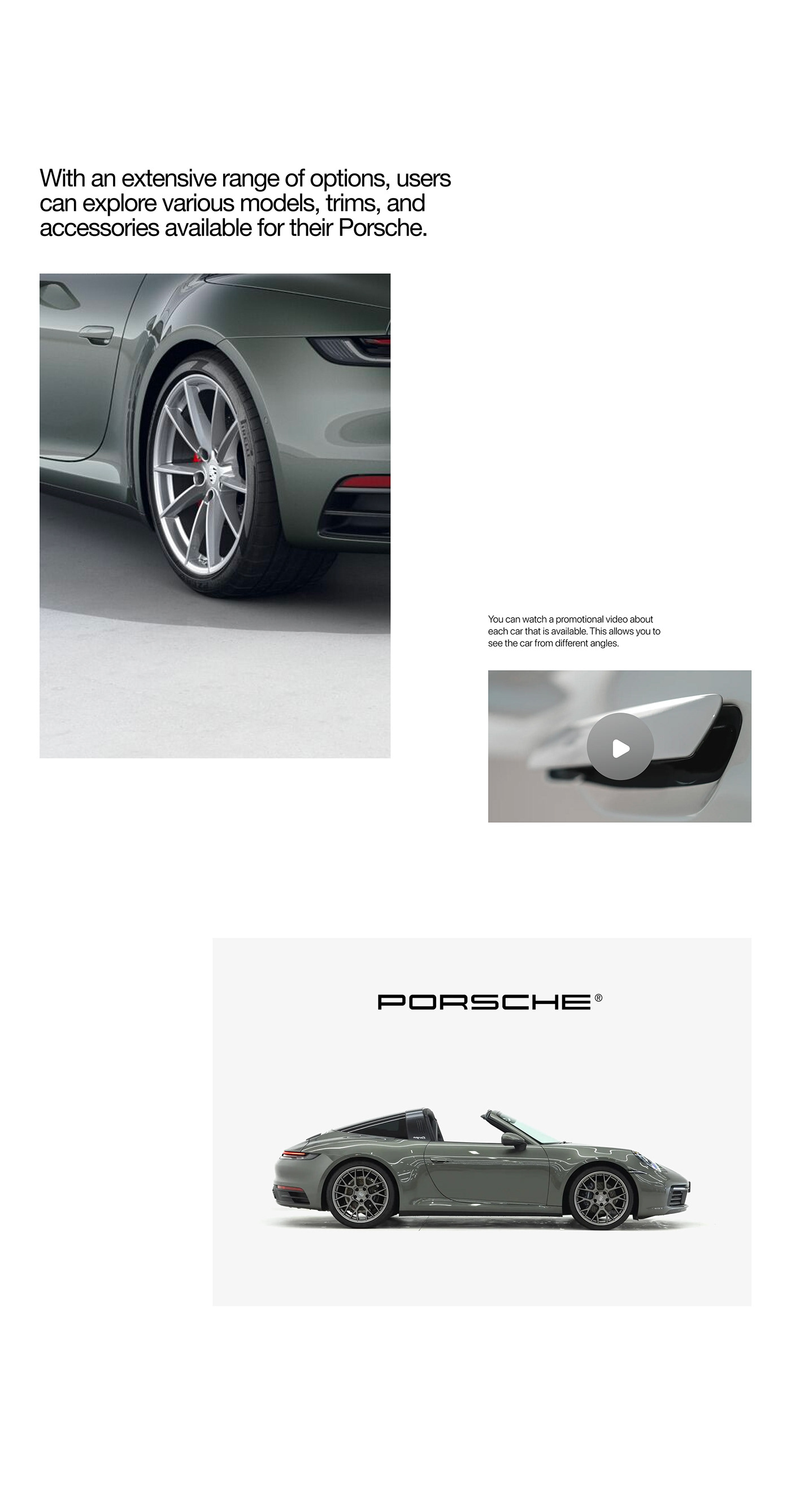 ux UI design Web Design  app design SAAS Porsche car concept product design 