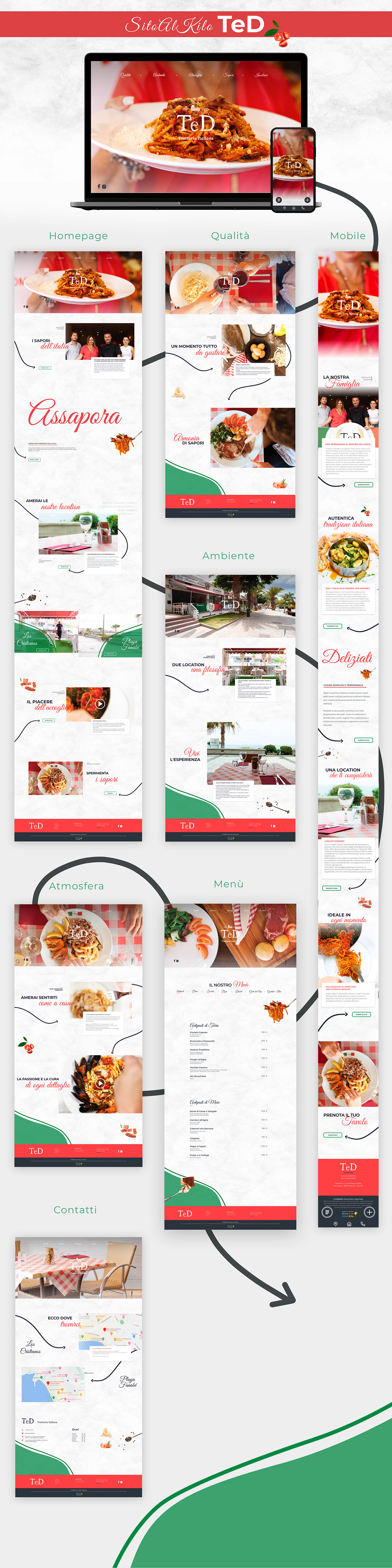 digital marketing restaurant Web Design  Website xD