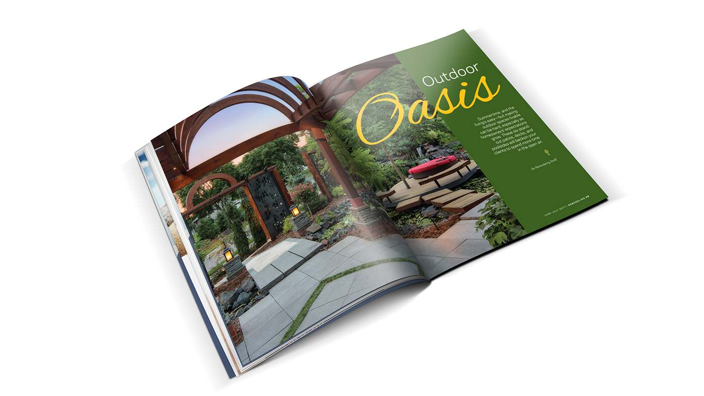 outdoor living Magazine design