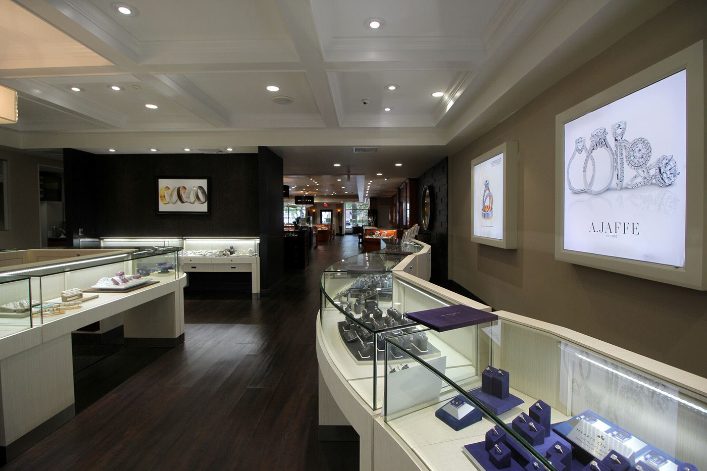 Concept to completion Lighting Design  interior designer Jewelry Store Interiors