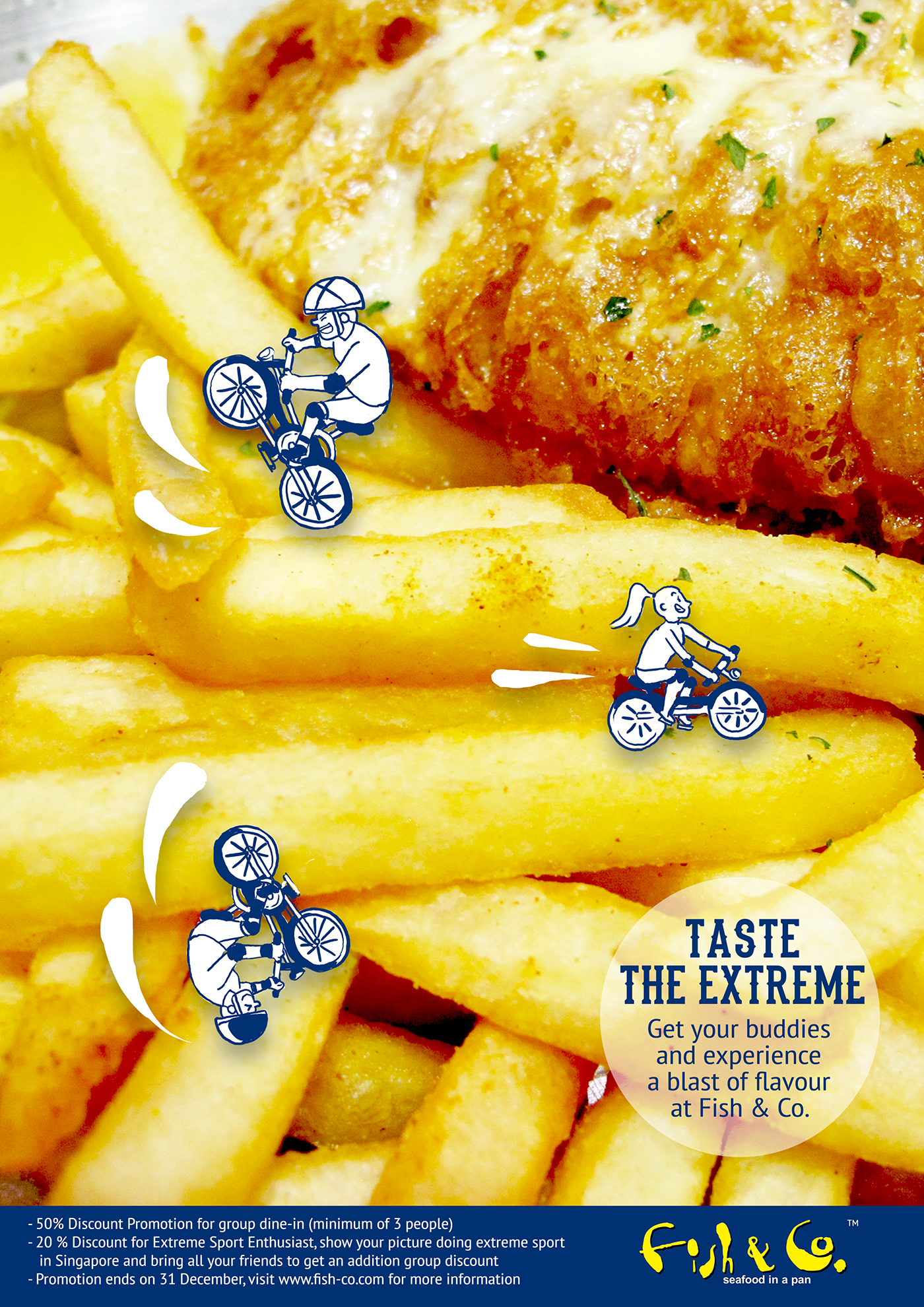 fish chips campaign branding  sport Fun Food  extreme