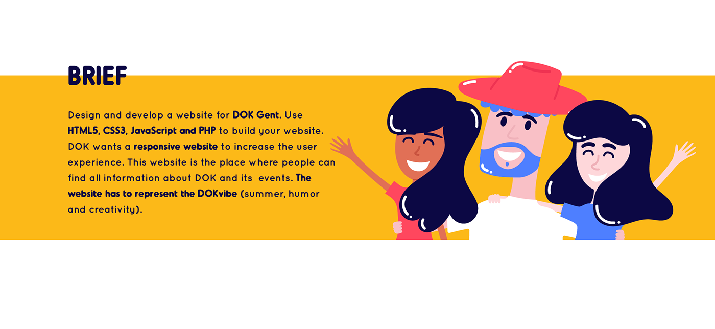 color bold humor summer Dok Website Responsive Fun ILLUSTRATION  adobeawards