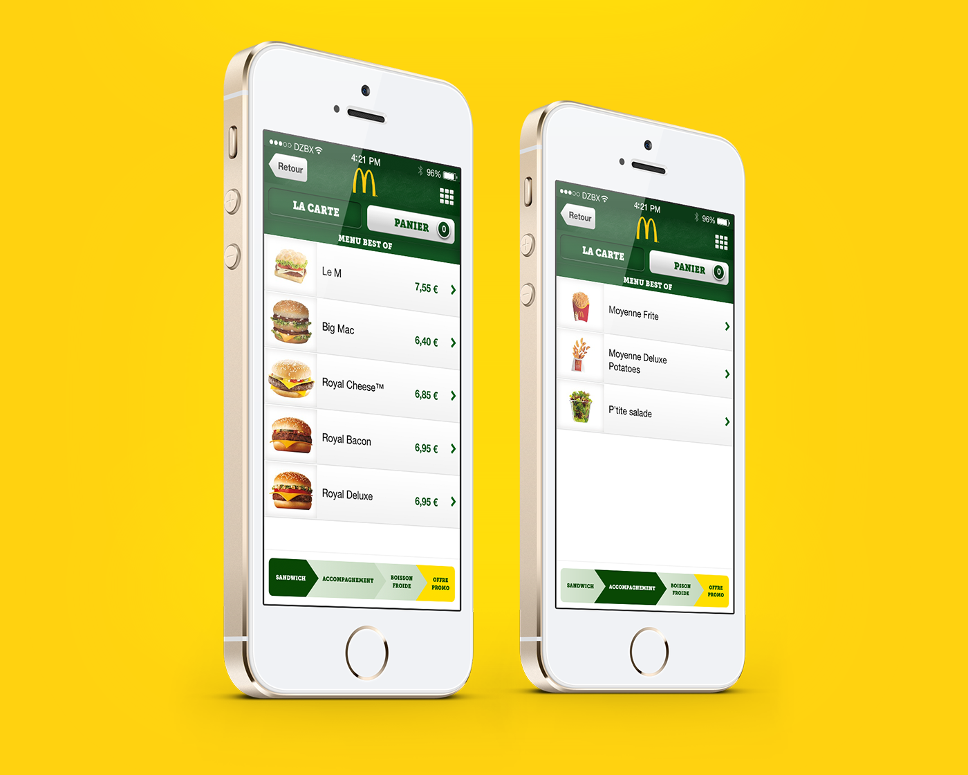 interface design fooding burger MacDonalds refresh