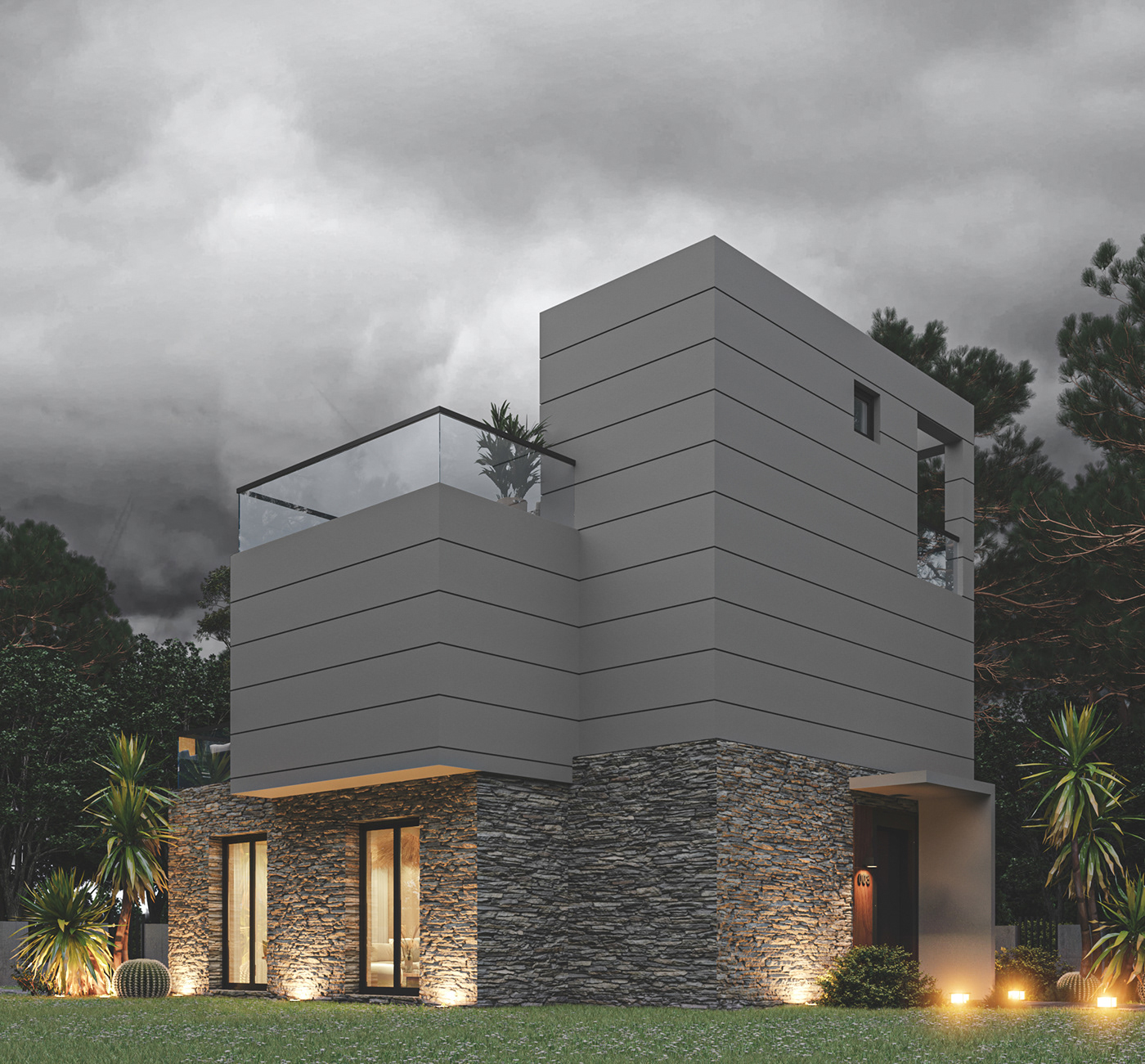 3D architecture archviz corona exterior interior design  modern Render Villa visualization