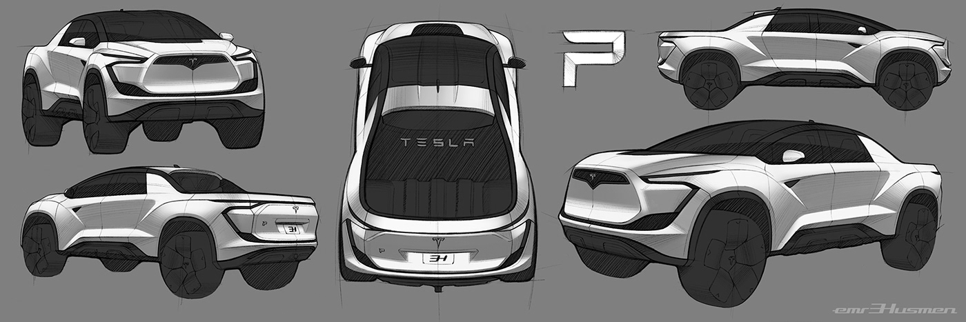 Automotive Design: Tesla Pickup Concept