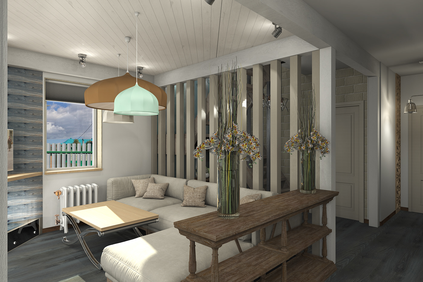 3D design house Interior interior design  kitchen modern Render SHOWER visualization