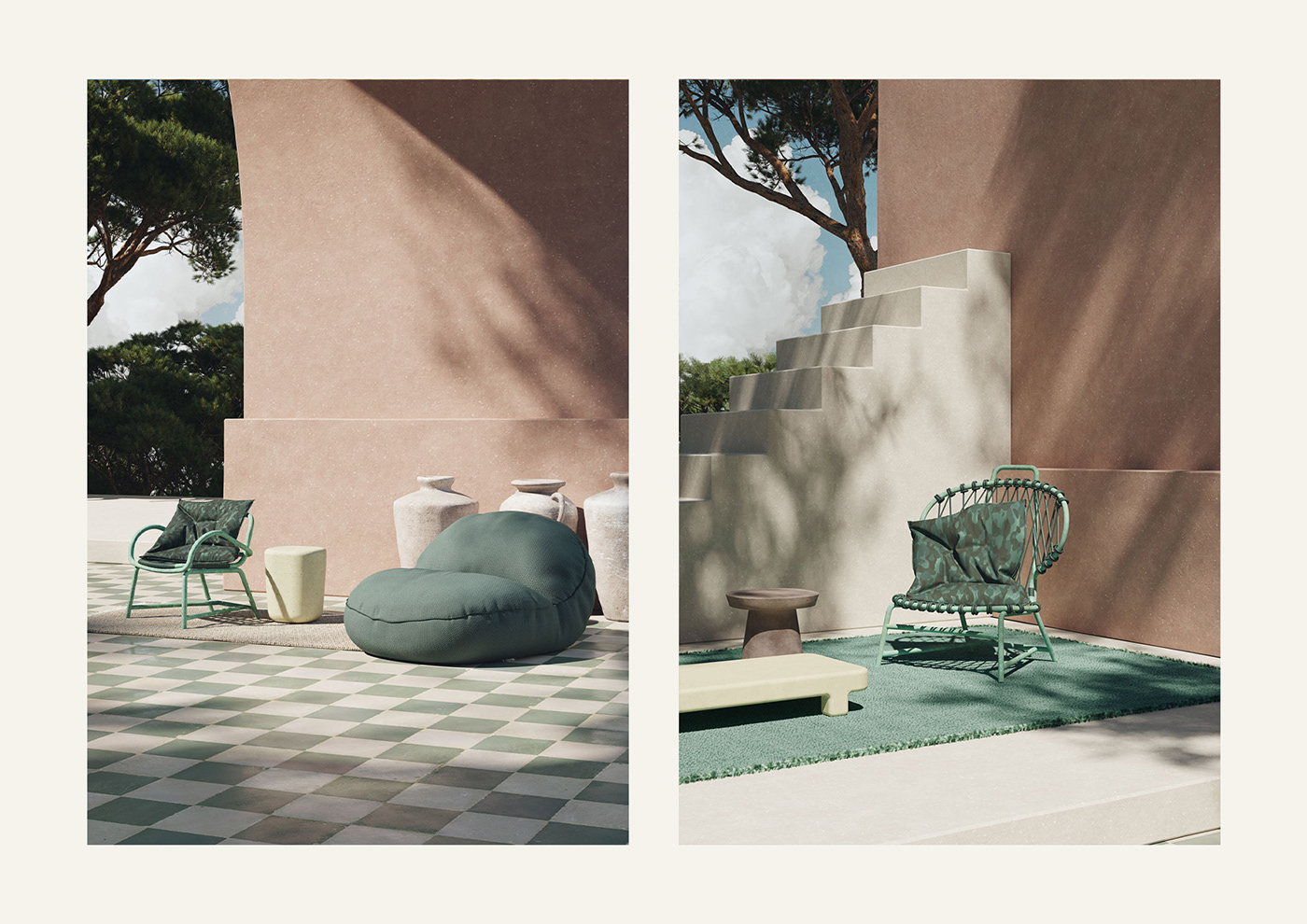 3D interior design  Render furniture design animation 