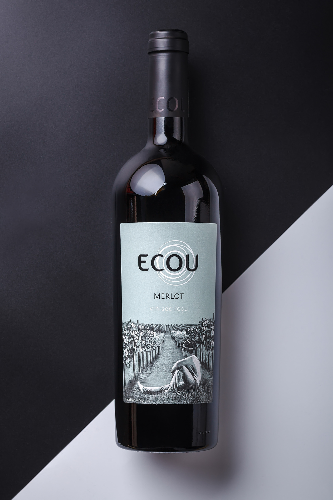 43oz design studio Moldova ecou calarasi wine wine label label design Packaging packaging design