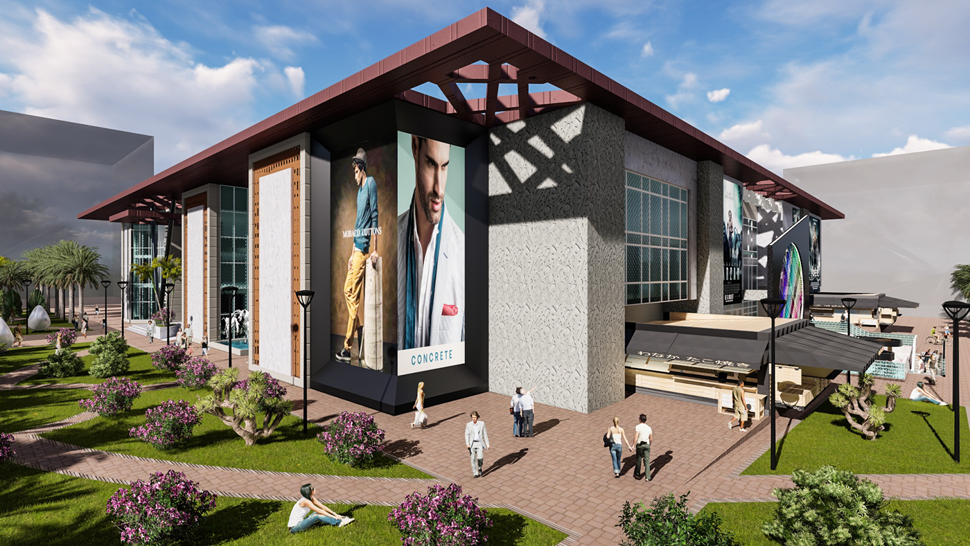 architecture mall design exterior design development facade modification