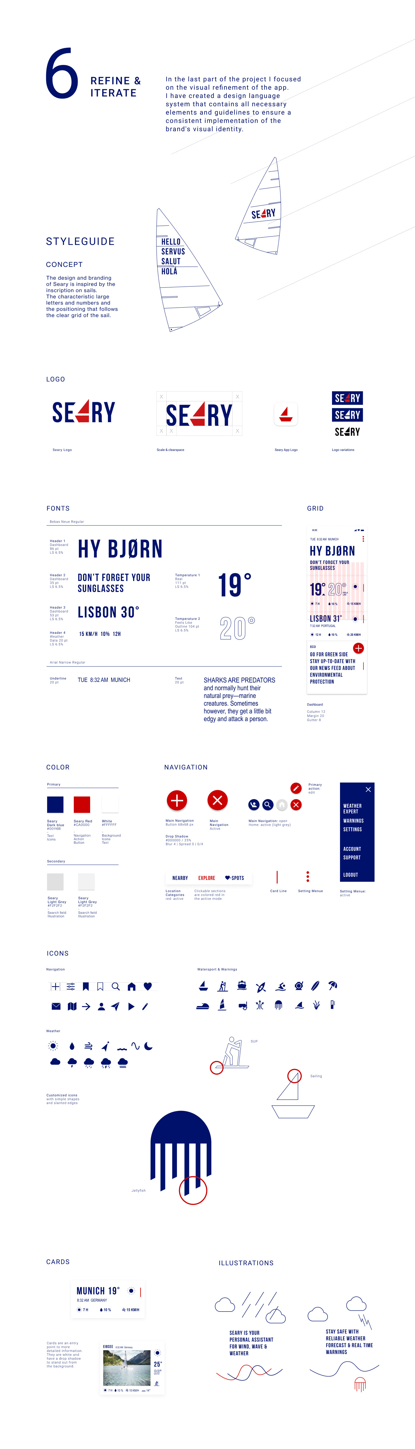 app app design branding  Career Foundry Case Study typography   ux-design ux/ui visual design weather forecast