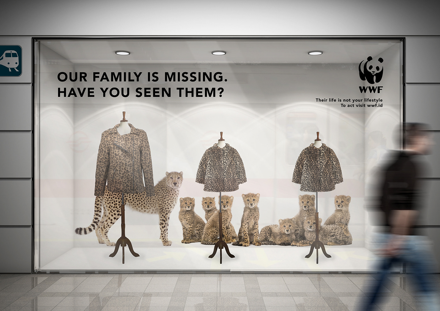 animals OOH ooh advertising  WWF advertisement awareness concept conservation Emotional organization
