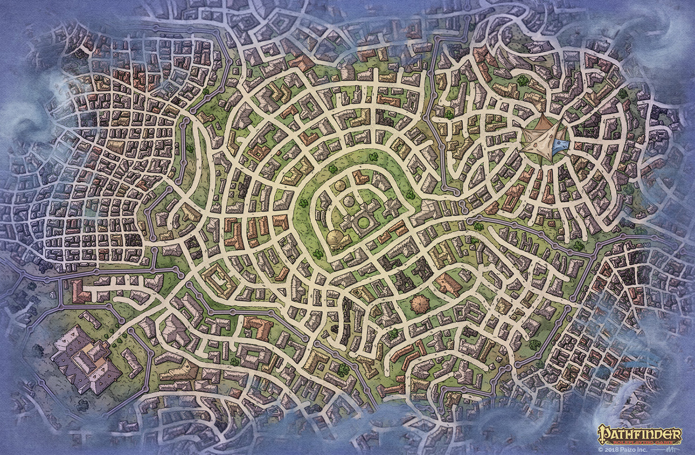fantasy map cartography city Digital Art 