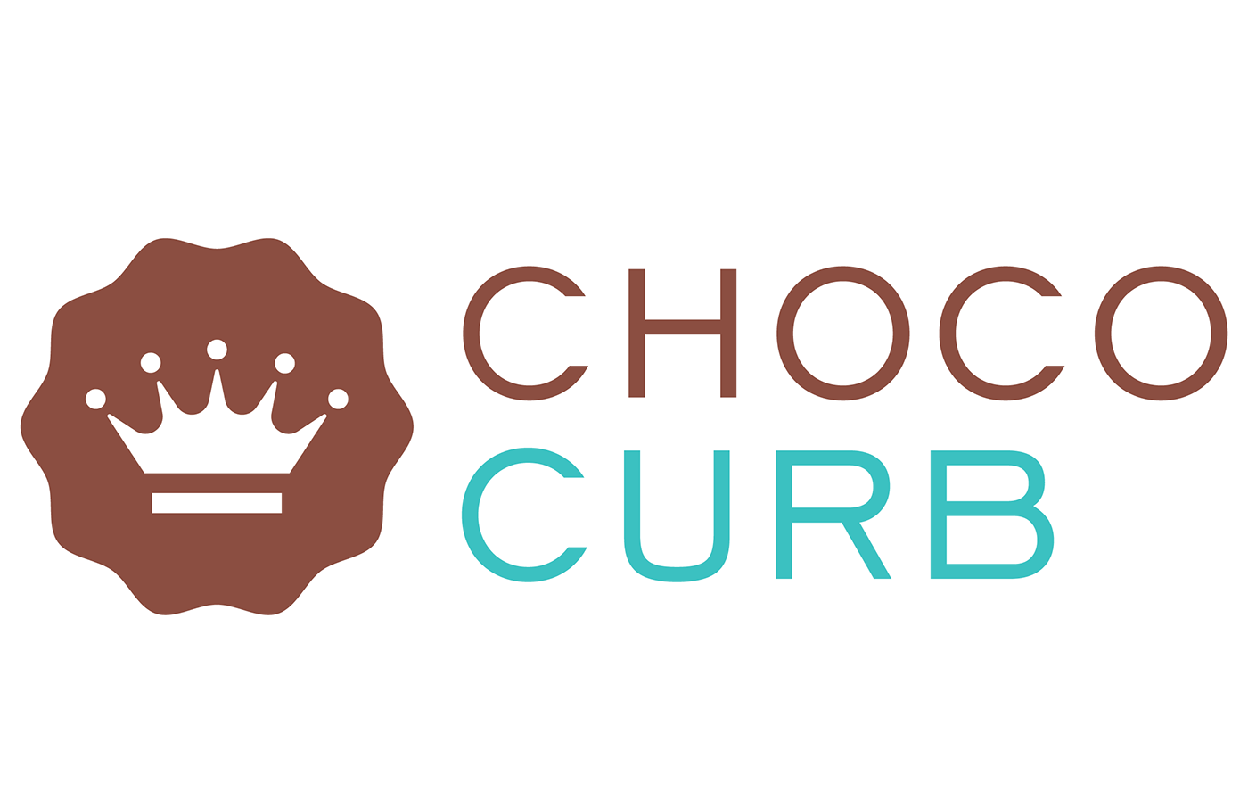chocolate crown curbside design logo premium spalsh stork TIARA