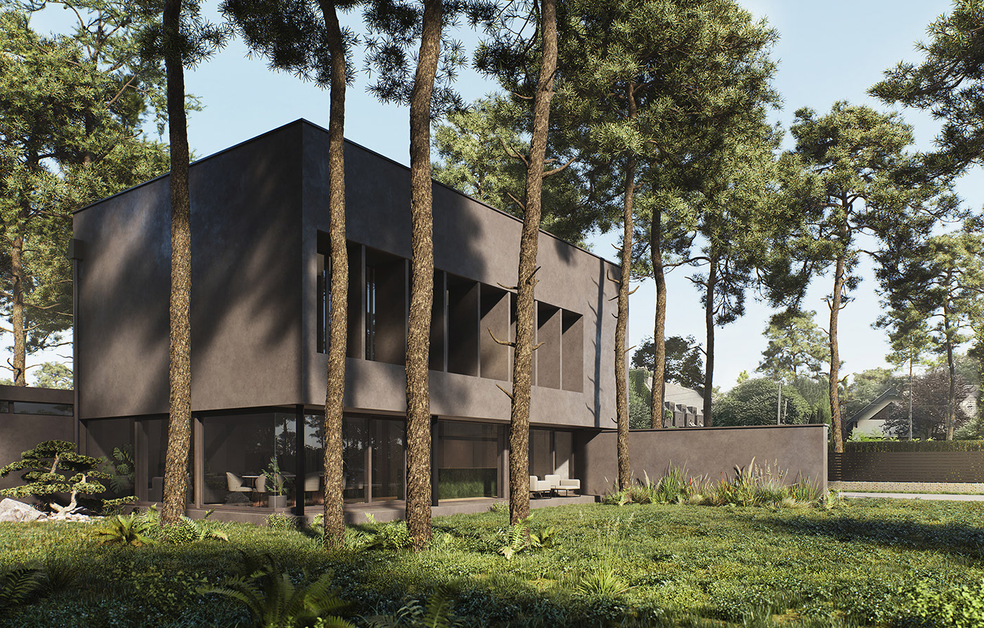 3D architecture archviz CGI exterior house Render visualization