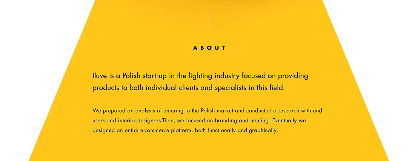 iluve industry lighting light shop e-commerce yellow clean simple Awards