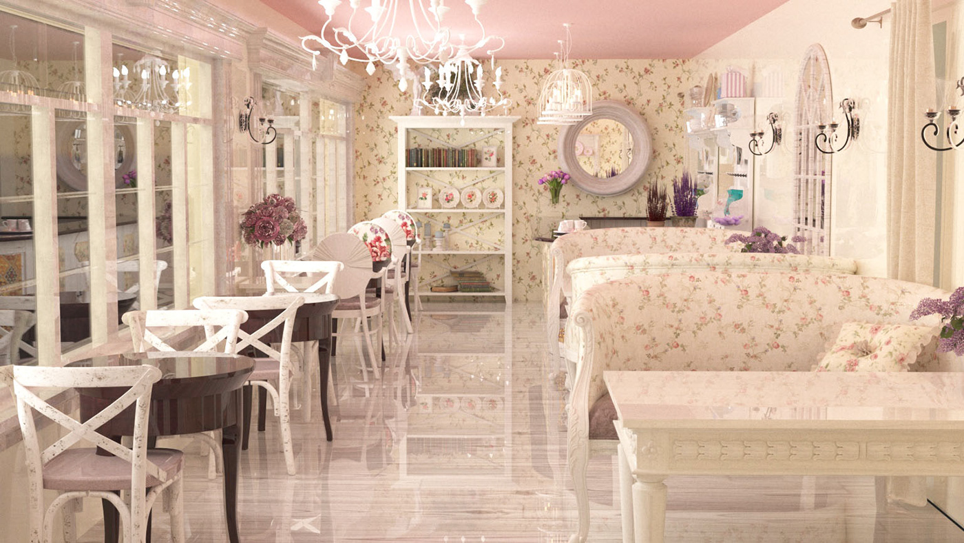 provance cafe Interior 3ds max